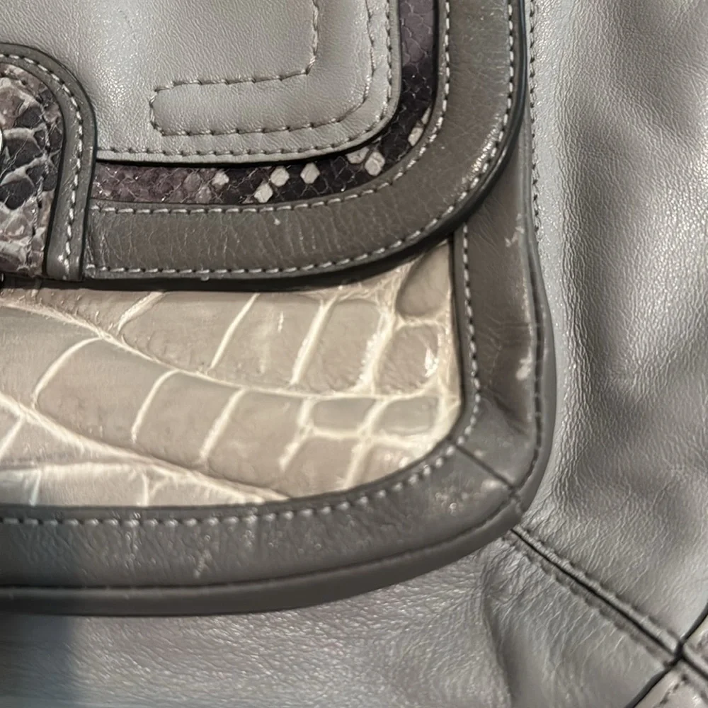 Coach Kristin Spectator Leather East/West zip shoulder bag